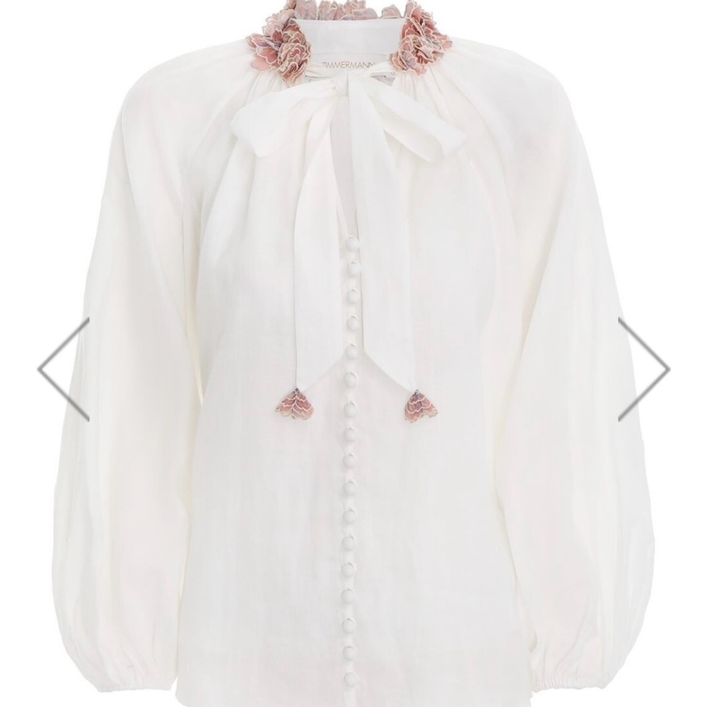New With Tags Zimmermann Postcard Lantern Top